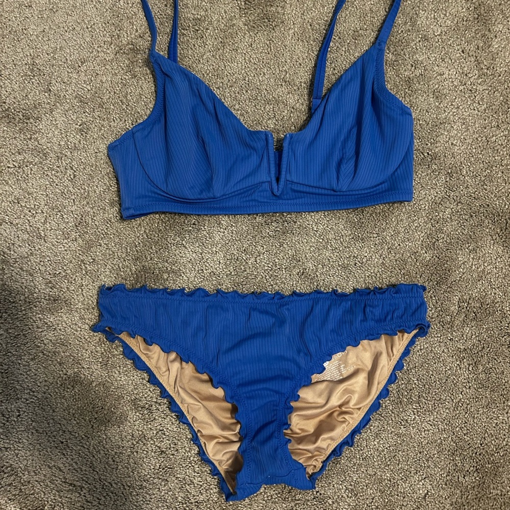Shade & Shore Blue Bra and Panty Set